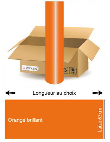 Film adhésif vinyle orange brillant