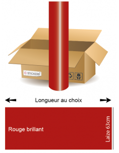 Film adhésif vinyle rouge brillant