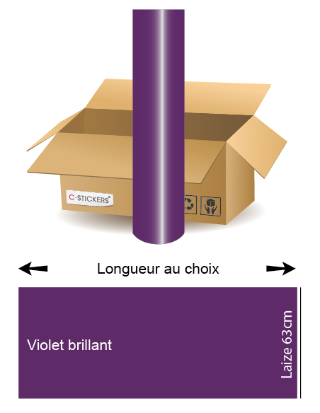 Film adhésif vinyle violet brillant