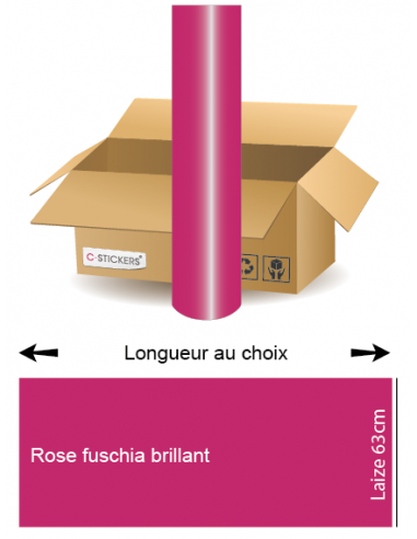 Film adhésif vinyle rose fuchsia brillant