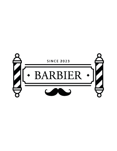 Sticker texte barbier 1