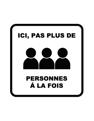 Sticker max 3 personnes