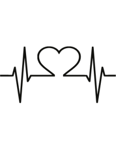 Sticker Électrocardiogramme Cœur