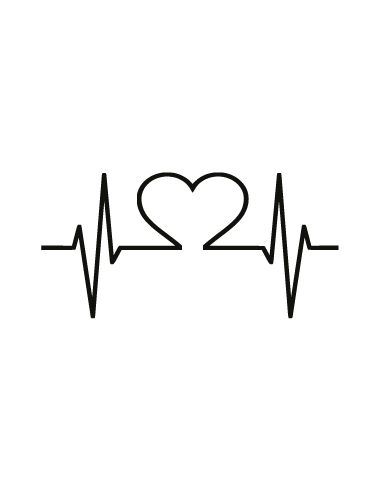 Sticker Électrocardiogramme Cœur