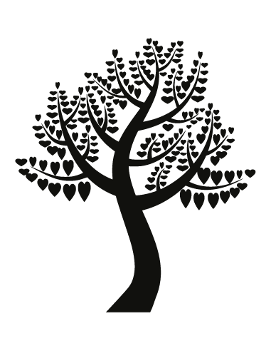 Sticker Arbre de Coeurs