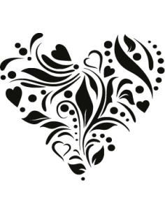 Sticker Cœur Floral