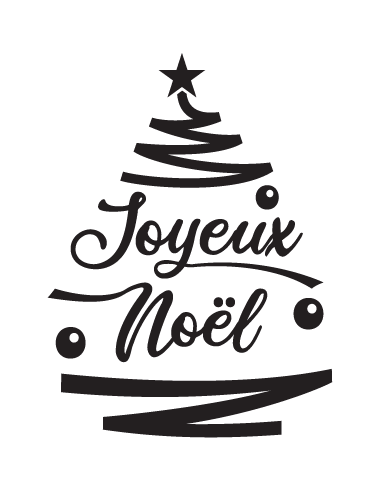 Sticker sapin design joyeux noël