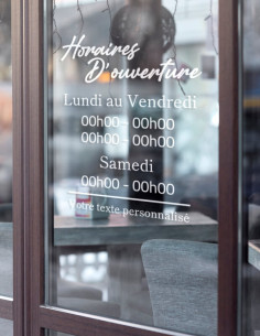 Stickers Nos Horaires blanc