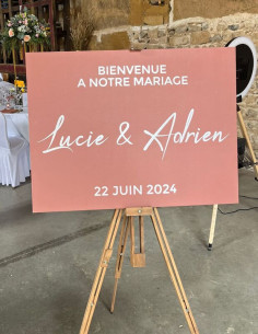 Stickers panneau bienvenue au mariage