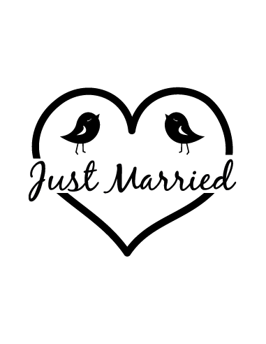 Sticker Just Married 1