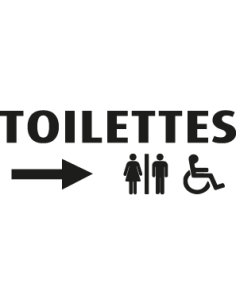 Sticker Toilettes à Droite