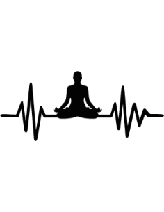 Sticker Électrocardiogramme Yoga