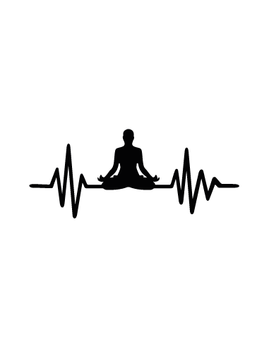 Sticker Électrocardiogramme Yoga