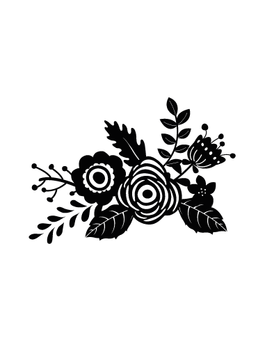 Sticker Ornement Floral Mariage