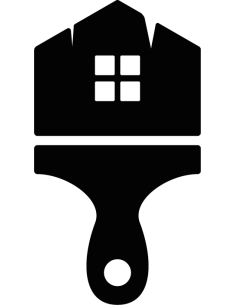 Sticker logo pinceau bâtiment