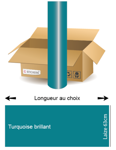 Film adhésif vinyle turquoise brillant