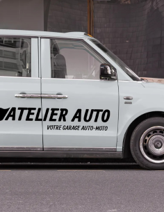 Lettrage adhésif pour voiture