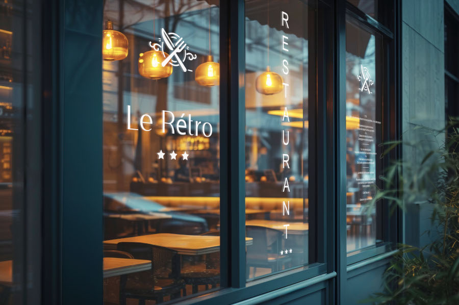 Lettres adh&eacute;sives personnalis&eacute;es pour la vitrine de votre  magasin