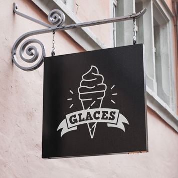 Sticker glace magasin