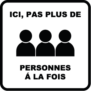 Sticker max 3 personnes