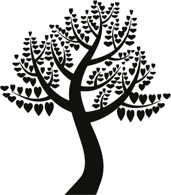 Sticker Arbre de Coeurs