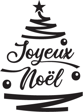 Sticker sapin design joyeux noël