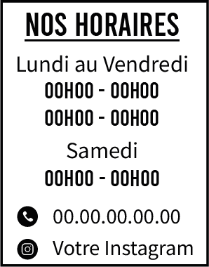 Stickers horaires magasin