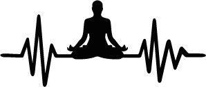 Sticker Électrocardiogramme Yoga