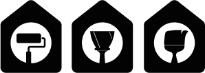 Sticker logo avec un rouleau de peinture
